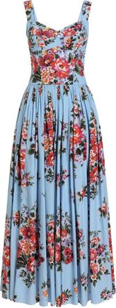 Dolce & Gabbana Womens Flower Print Long Dress