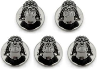 Cufflinks Inc. Set of 5 Darth Vader Crystal Helmet Shirt Studs in Black at Nordstrom