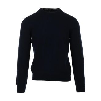 Gran Sasso Round-neck Knitwear, male, Blue, Size: 2XL Blue Sweater Paricollo Style