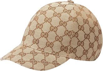 Gucci Caps, male, Beige, Size: M Original GG Canvas Hat