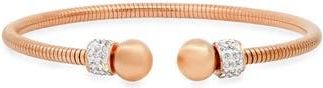 Steeltime HMY JEWELRY Crystal Cuff Bracelet in Rose at Nordstrom Rack