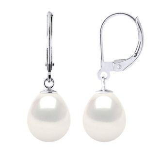 Ateliers Saint Germain Oorbellen in Wit Goud 375 en Echte Gecultiveerde Zoetwaterparels Parels 9-10 mm