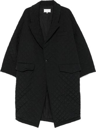 Maison Margiela Cappotto con logo - Nero
