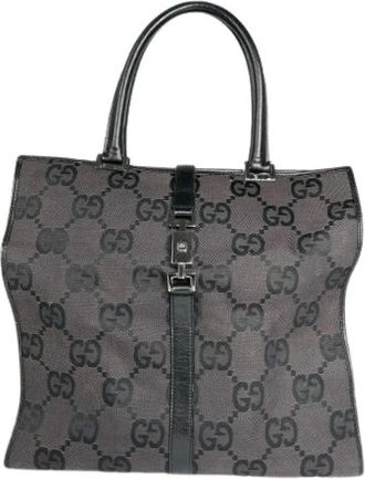 Gucci Pre-owned Handbags, female, Black, Size: ONE SIZE Pre-owned Leather Handbag