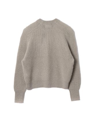 Rotate Logo Patch Knit Sweater - Gray