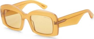 Tom Ford Venetia Light Brown Rectangular Ladies Sunglasses FT1218 39E 53