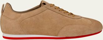 Christian Louboutin Eleonora Flex Suede Low-Top Sneakers