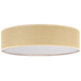 Beliani L&aacute;mpara De Techo De Acr&iacute;lico Natural 60 Cm Papel Rat&aacute;n Dormitorio Magno