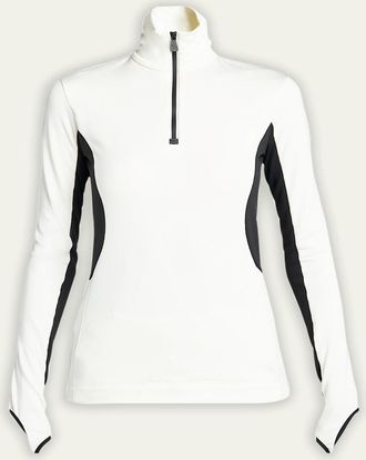 Moncler Colorblock Quarter-Zip Sweatshirt