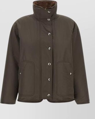 Brunello Cucinelli shearling reversible oversized paneled jacket