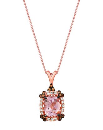 Le Vian 14K Rose Gold 2.68 Ct. Tw. Diamond & Morganite Pastels Pendant