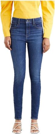 Levi's High Rise Super Skinny Broek - Dames - Skinny Jeans - Blauw - W24 L32 - Katoen - Jeans