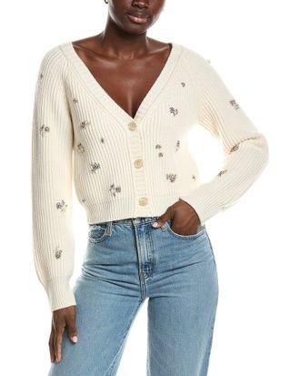 SIMKHAI Novah Wool & Cashmere-Blend Cardigan