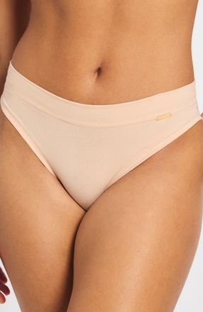 Savage x Fenty Cotton Essentials Cheeky Panties in Honey Nude at Nordstrom, Size X-Large