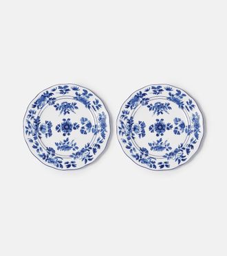 Cabana Gloria set of 2 porcelain dinner plates
