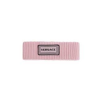 Versace Headbands, female, Pink, Size: ONE SIZE Wool Knit Band