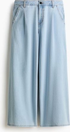 H&M Wide Regular Waist Jeans in Pale Denim Blue at Nordstrom, Size 18