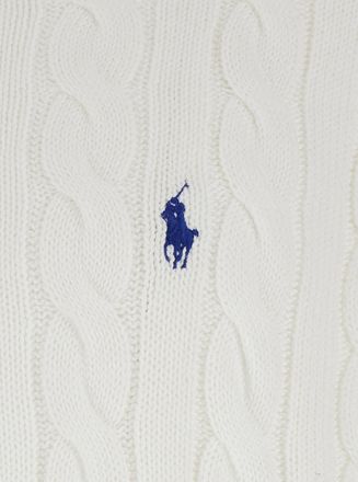 Polo Ralph Lauren Mens Sweater Round-Neck White Cotton Tops Top