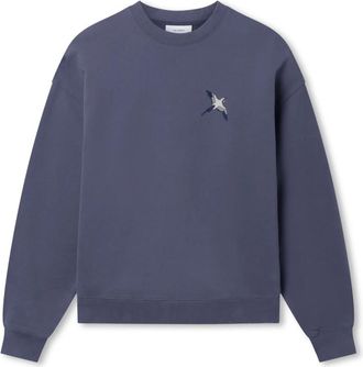 Axel Arigato Hoodies & sweatvesten, Heren, Blauw, XS, Katoen, Micro Bee Bird Sweatshirt