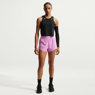 Nike Womens AeroSwift Dri-FIT ADV Mid-Rise 3 Brief-Lined Running Shorts in Purple | FN2328-503