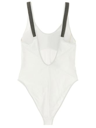 Brunello Cucinelli Womens White Polyamide One-Piece Swimsuit Clothing