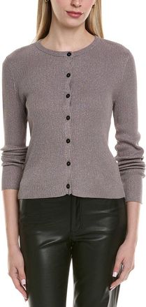 Chaser Lurex Rib Knit Tommy Button-Up Sweater