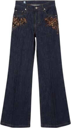 Ermanno Scervino Palazzo Broek - Dames - Loose Fit Jeans - Blauw - XS - Denim - Jeans
