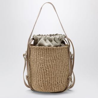 Chlo&eacute; Small Woody bucket bag in raffia