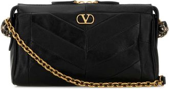 Valentino Garavani Black Nappa Leather Panthea Crossbody Bag
