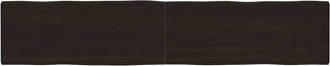 vidaXL Piano Tavolo Marrone Scuro 200x40x(2-6)cm Rovere Non Trattato - Vidaxl