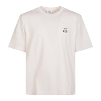 Maison Kitsun&eacute; T-Shirts, male, White, Size: XS Fox Head Oversize T-Shirt
