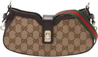 Gucci Pre-owned Shoulder Bags, female, Beige, Size: ONE SIZE Pre-owned The Moon Side Shoulder Bag