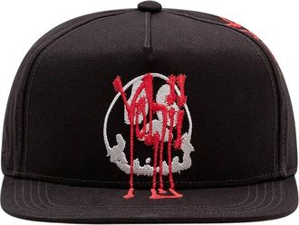 Yohji Yamamoto Black Embroidered Baseball Cap