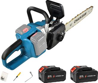 OEM Motosierra Inal&aacute;mbrica, Placa Gu&iacute;a De 18 Pulgadas, Alimentaci&oacute;n Autom&aacute;tica, Con 2 Bater&iacute;as
