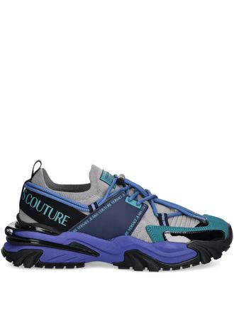 Versace Jeans Couture lace-up panelled sneakers - Grey