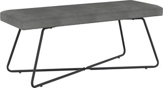 vidaXL Banco Gris Oscuro 110 X 40 X 45 Cm Terciopelo Vidaxl
