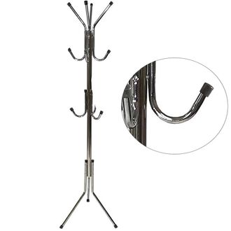 Trade Shop Trade Shop - Appendiabiti Da Terra 170 Cm Attaccapanni 11 Ganci Cromato Piantana Appendi Abiti