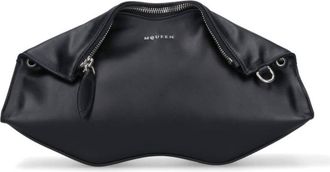 Alexander McQueen Manta Clutch Black