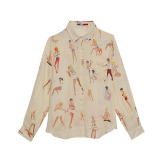 G.Kero Donna, Camicette, Beige, L, new
