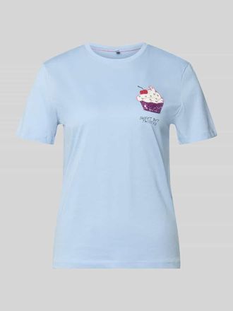 Only Shaped Fit T-Shirt aus reiner Baumwolle Modell KITA in Hellblau, Gr&ouml;&szlig;e XL