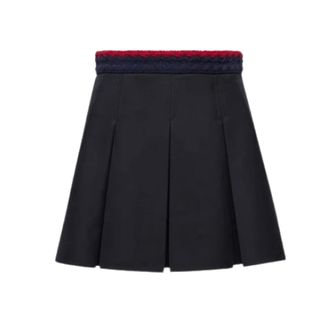 Moncler Short Skirts, female, Blue, Size: 2XS Pleated Miniskirt