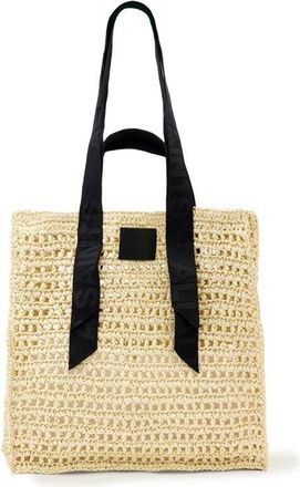 AllSaints Lullah Straw Tote Bag in Unbleached White at Nordstrom