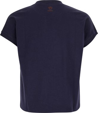 Versace Mens T-Shirt Vintage Blue Cotton T-Shirts And Polos