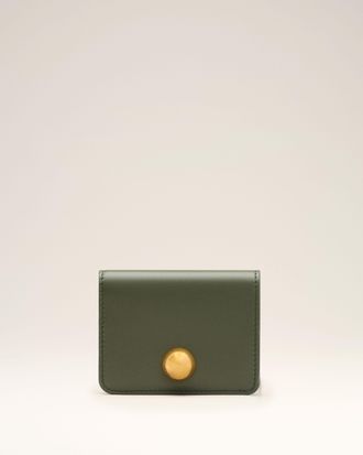 Ami Green Cow Leather Carrousel Folded Wallet Green - OS - Unisex