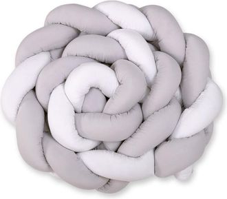 OEM Protector De Cuna Trenzado Xxl - Blanco Y Gris