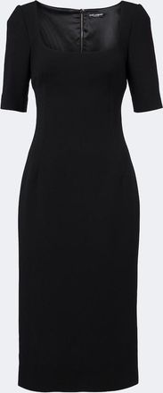 Dolce & Gabbana Virgin wool cr&ecirc;pe midi dress