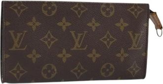 Louis Vuitton Pre-owned Wallets, female, Brown, Size: ONE SIZE Pre-owned Canvas Pouch