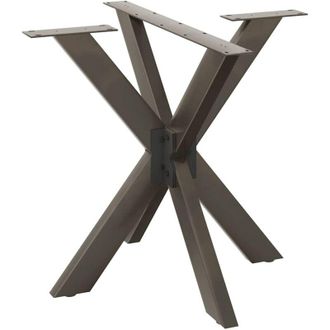 vidaXL Pata De Mesa De Comedor Forma Ara&ntilde;a Negra 85x85x(72-73) Cm Acero Vidaxl