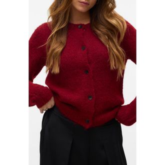 Vero Moda Novah Cardigan in Wine Tasting Detail at Nordstrom Rack, Size X-Large