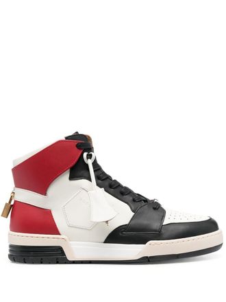 Buscemi Sneakers alte con design color-block - Bianco